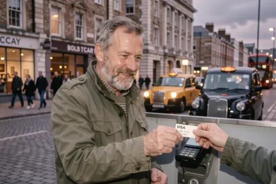 Documentary photograph for uk taxi credit card