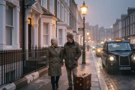 Documentary photograph for early morning heathrow taxi