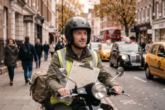 Documentary photograph illustrating The Knowledge of London — the world's hardest cabb
