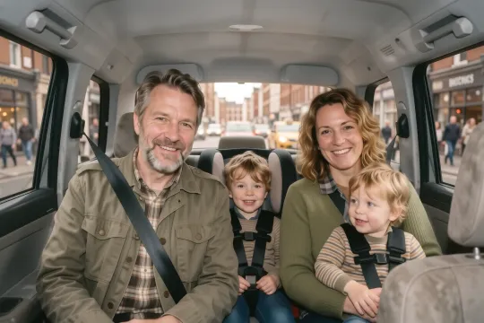 Documentary photograph for uk taxi child seats